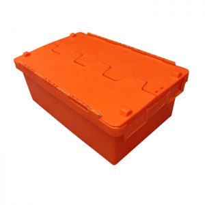 Plastic Shipping/Storage Tote With/Attached Lid